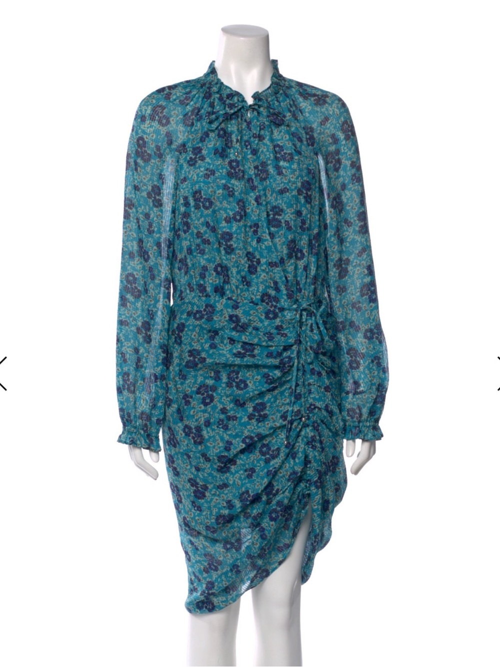 Veronica Beard Teal Silk Dress - Picture 3 of 12